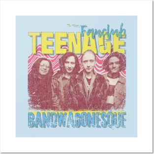 Teenage Fanclub Vintage 1989 // Bandwagonesque Original Fan Design Artwork Posters and Art